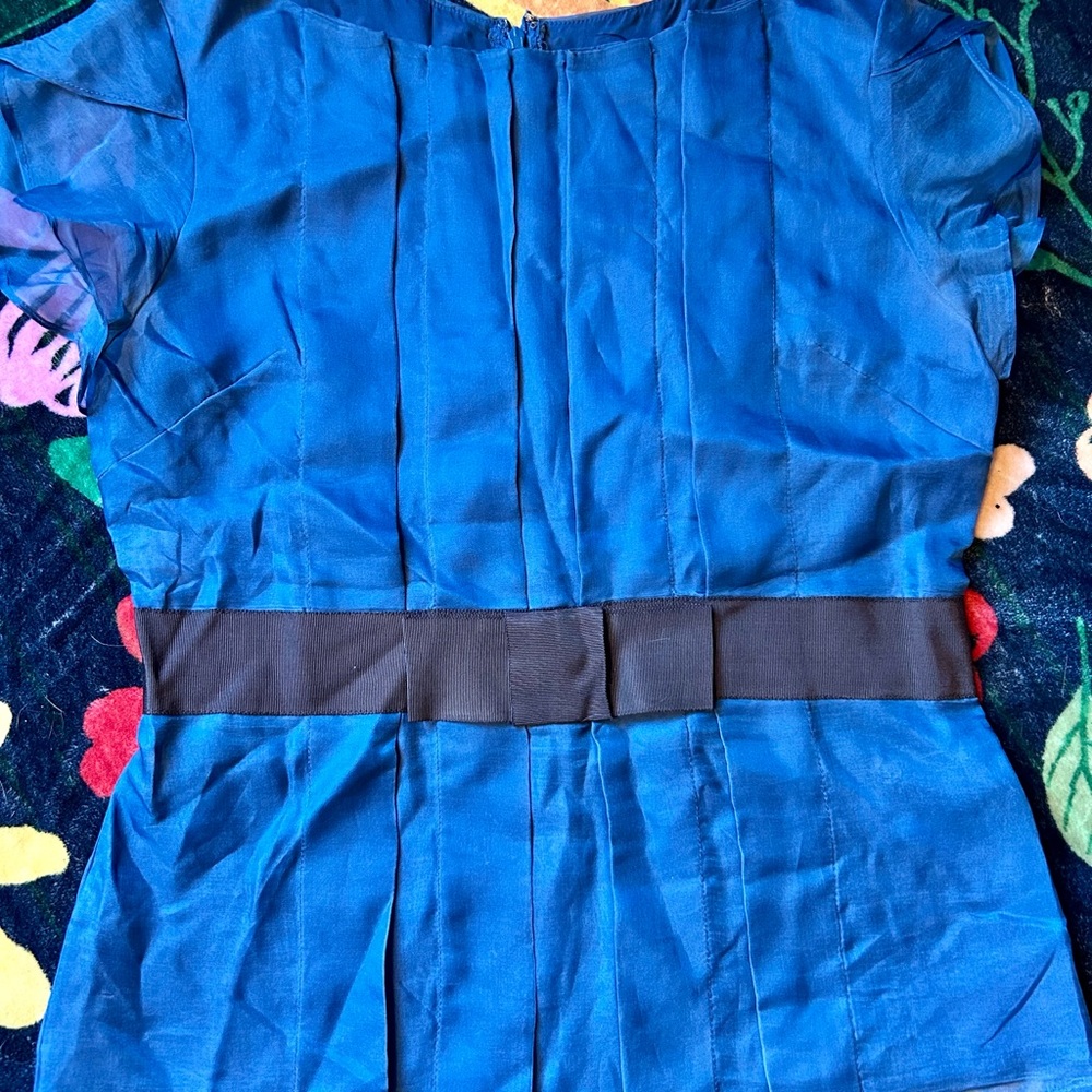 Etcetera Vibrant Blue Silk Top